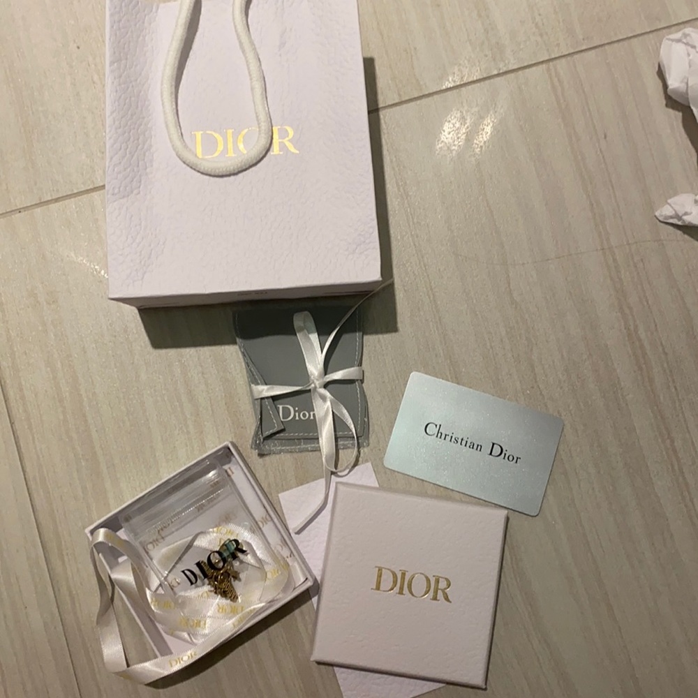 Dior earrings. Never been worn before gold “jadior earrings with heart and star”